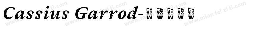 Cassius Garrod字体转换
